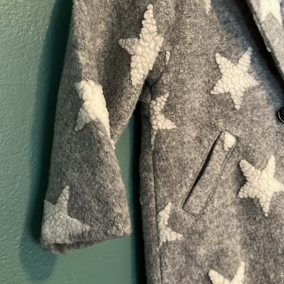 Baby Gap Gray And White Star Coat Size 4 - Picture 7 of 15
